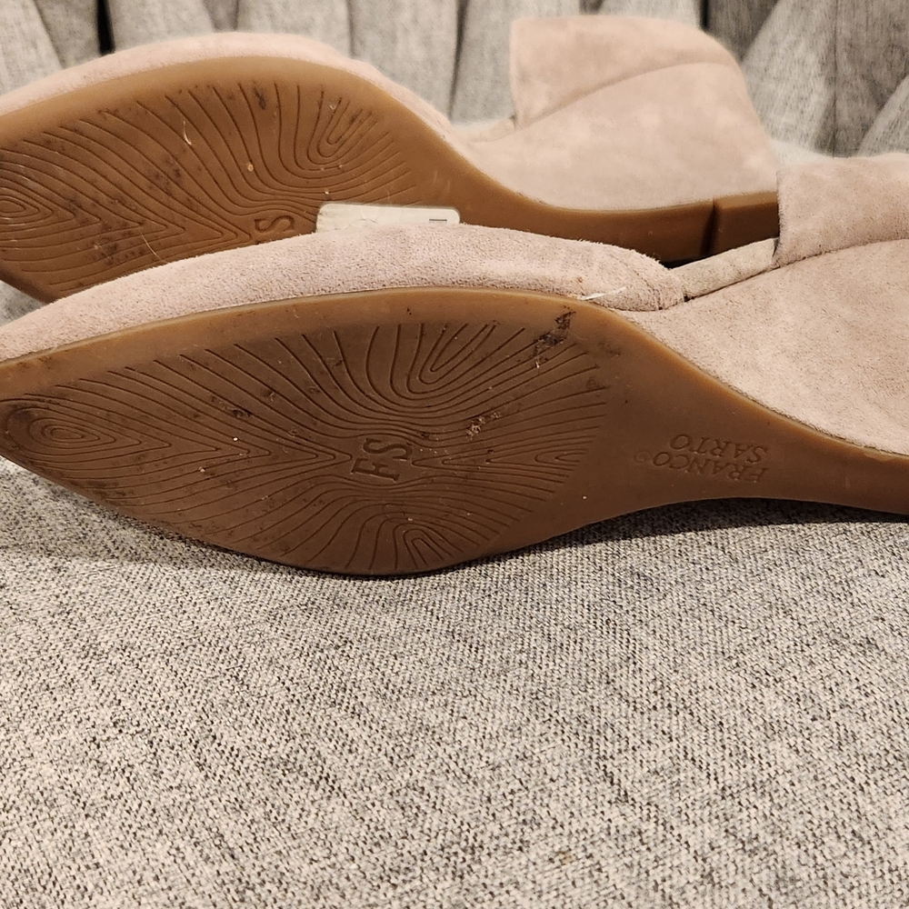 Franco Sarto Women's Tan Suede Slingback Wedges - Picture 4 of 4